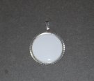 Medaljong Silverfärg platta 32mm