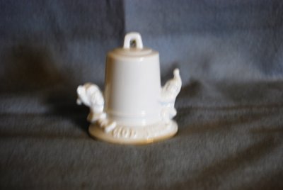 Klocka med två tomtar 9,5x8cm