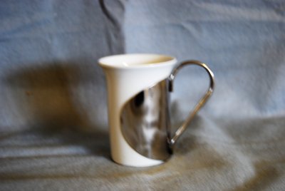 Mugg med Löstagbart metallhandtag