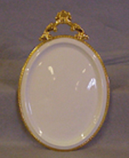 Väggplatta med mässingsram 24x16cm
