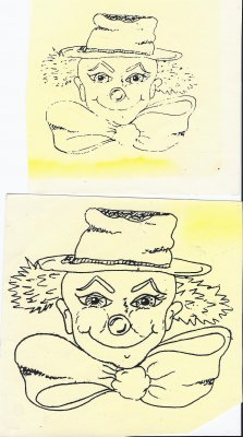 Clown 2 motiv 11x11cm 9x9cm