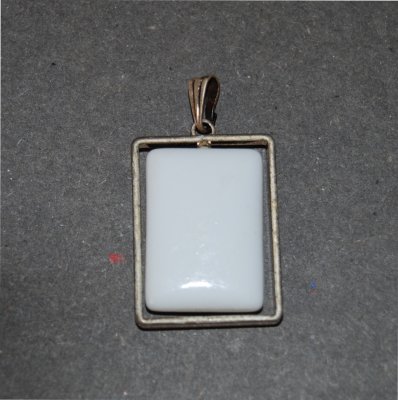 Medaljong Försilvrad platta23x16mm